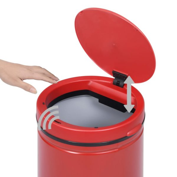 Automatska kanta sa senzorom 80 L ugljični čelik crvena
