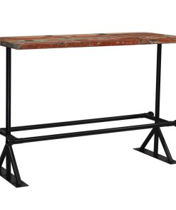 Barski stol od masivnog obnovljenog drva 150 x 70 x 107 cm višebojni