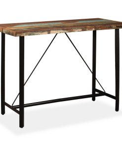 Barski stol od masivnog obnovljenog drva 150x70x107 cm