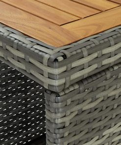 Barski stol sa stalkom za pohranu sivi 120x60x110 cm poliratan