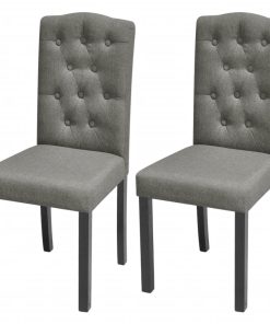 Blagovaonske stolice od tkanine 2 kom svjetlosive