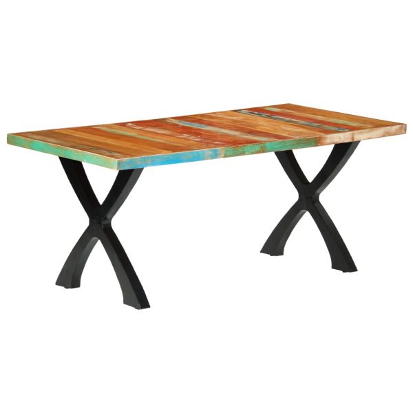 Blagovaonski stol od masivnog obnovljenog drva 180 x 90 x 76 cm