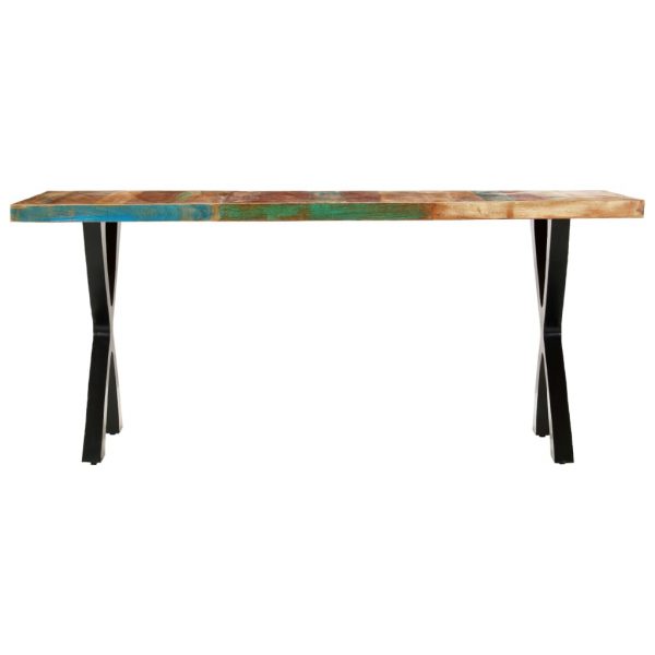 Blagovaonski stol od masivnog obnovljenog drva 180 x 90 x 76 cm - Slika 3