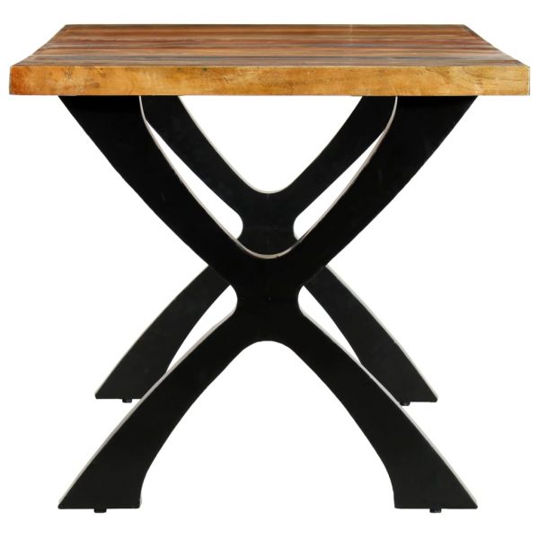 Blagovaonski stol od masivnog obnovljenog drva 180 x 90 x 76 cm - Slika 4