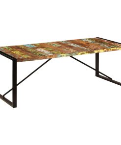 Blagovaonski stol od masivnog obnovljenog drva 220 x 100 x 75 cm