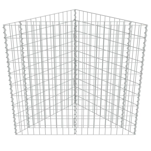 Gabionska sadilica od pocinčanog čelika 75 x 75 x 50 cm - Image 4