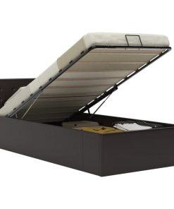 Hidraulični okvir za krevet od umjetne kože sivi 100 x 200 cm