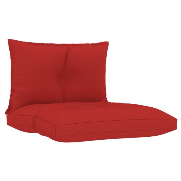 Jastuci za sofu od paleta 2 kom crveni od tkanine