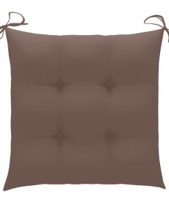 Jastuci za stolice 4 kom smeđe-sivi 40 x 40 x 7 cm od tkanine