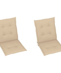 Jastuci za vrtne stolice 2 kom bež 100 x 50 x 4 cm