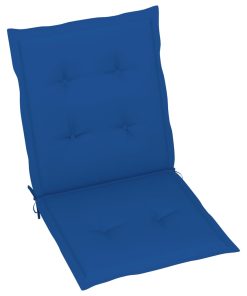 Jastuci za vrtne stolice 2 kom kraljevski plavi 100 x 50 x 4 cm