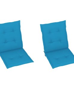 Jastuci za vrtne stolice 2 kom plavi 100 x 50 x 4 cm