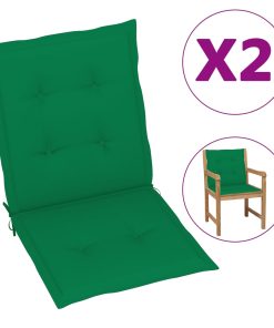 Jastuci za vrtne stolice 2 kom zeleni 100 x 50 x 4 cm