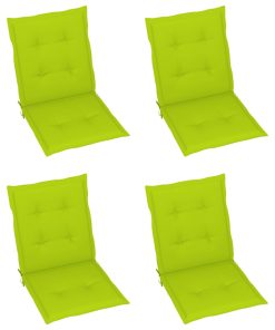Jastuci za vrtne stolice 4 kom jarko zeleni 100 x 50 x 4 cm