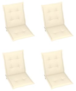 Jastuci za vrtne stolice 4 kom krem 100 x 50 x 4 cm