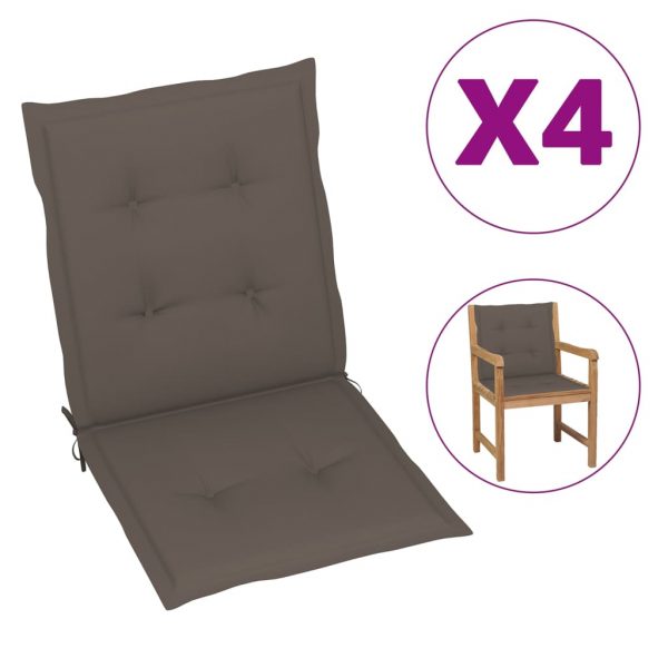 Jastuci za vrtne stolice 4 kom smeđe-sivi 100 x 50 x 4 cm