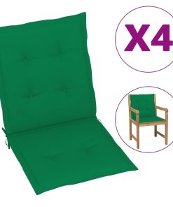 Jastuci za vrtne stolice 4 kom zeleni 100 x 50 x 4 cm
