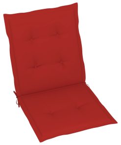 Jastuci za vrtne stolice 6 kom crveni 100 x 50 x 4 cm