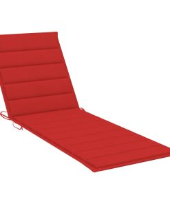 Jastuk za ležaljku crveni 200 x 60 x 4 cm od tkanine