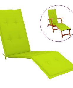 Jastuk za ležaljku jarko zeleni (75 + 105) x 50 x 4 cm
