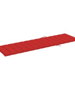 Jastuk za ležaljku za sunčanje crveni 200x70x4 cm od tkanine