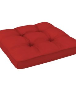 Jastuk za sofu od paleta crveni 60 x 60 x 12 cm