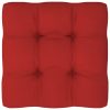 Jastuk za sofu od paleta crveni 80 x 80 x 12 cm