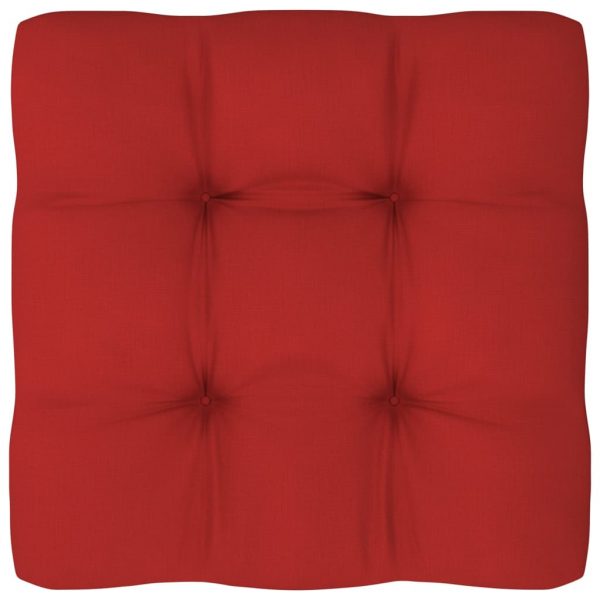Jastuk za sofu od paleta crveni 80 x 80 x 12 cm