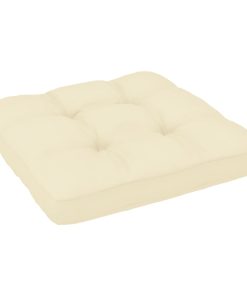 Jastuk za sofu od paleta krem 80 x 80 x 12 cm