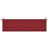 Jastuk za vrtnu klupu crvena boja vina 180 x 50 x 4 cm tkanina