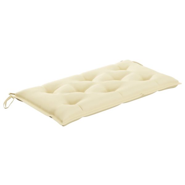 Jastuk za vrtnu klupu krem bijeli 100 x 50 x 7 cm od tkanine