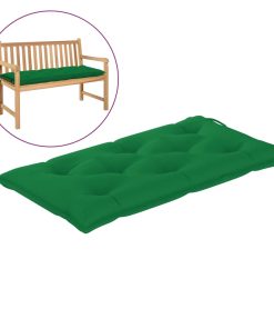 Jastuk za vrtnu klupu zeleni 100 x 50 x 7 cm od tkanine