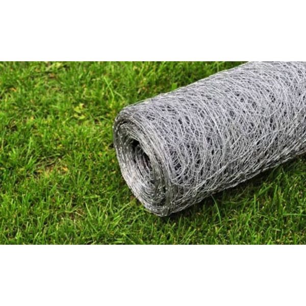 Mrežna ograda od pocinčanog čelika za kokoši  25 x 1 m srebrna - Slika 4