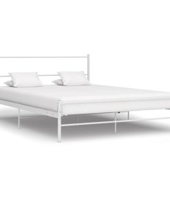Okvir za krevet bijeli metalni 120 x 200 cm