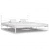 Okvir za krevet bijeli metalni 160 x 200 cm