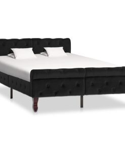 Okvir za krevet crni baršunasti 120 x 200 cm