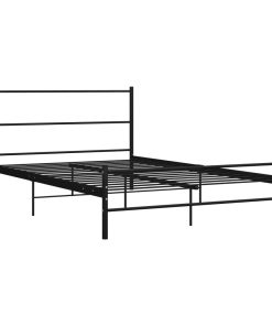 Okvir za krevet crni metalni 160 x 200 cm