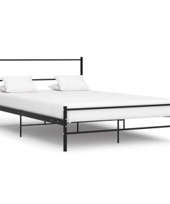 Okvir za krevet crni metalni 160 x 200 cm