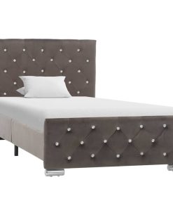 Okvir za krevet od tkanine sivi 90 x 200 cm