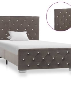 Okvir za krevet od tkanine sivi 90 x 200 cm