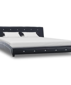 Okvir za krevet od umjetne kože crni 160 x 200 cm