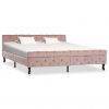 Okvir za krevet ružičasti baršunasti 180 x 200 cm
