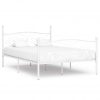 Okvir za krevet s podnicama bijeli metalni 120 x 200 cm