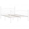 Okvir za krevet s podnicama bijeli metalni 160 x 200 cm