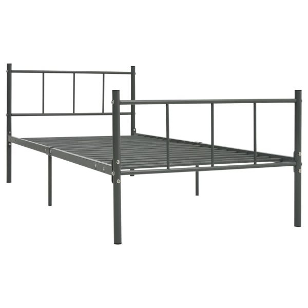 Okvir za krevet sivi metalni 100 x 200 cm