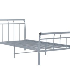 Okvir za krevet sivi metalni 100 x 200 cm