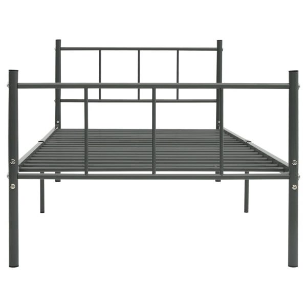 Okvir za krevet sivi metalni 100 x 200 cm - Image 3