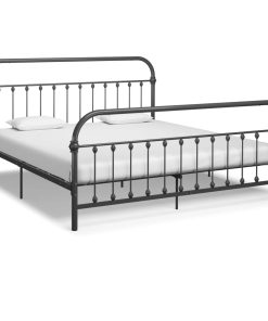 Okvir za krevet sivi metalni 180 x 200 cm