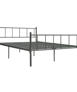 Okvir za krevet sivi metalni 200 x 200 cm