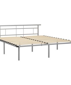 Okvir za krevet sivi metalni 200 x 200 cm